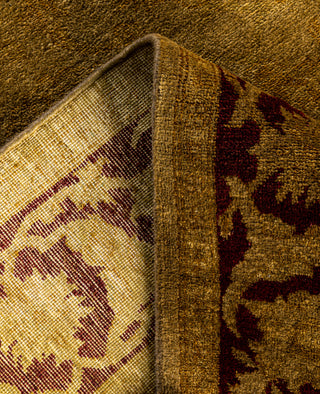 Overdyed Hand-Knotted Wool Modern-Contemporary Brown Area Rug 4' 0" x 6' 5"