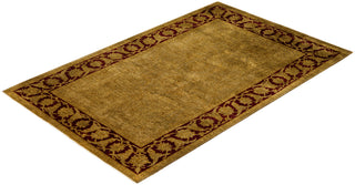 Overdyed Hand-Knotted Wool Modern-Contemporary Brown Area Rug 4' 0" x 6' 5"