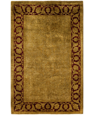 Overdyed Hand-Knotted Wool Modern-Contemporary Brown Area Rug 4' 0" x 6' 5"