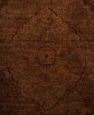 Overdyed One-of-a-Kind Wool Brown Area Rug 4' 3" x 6' 1"