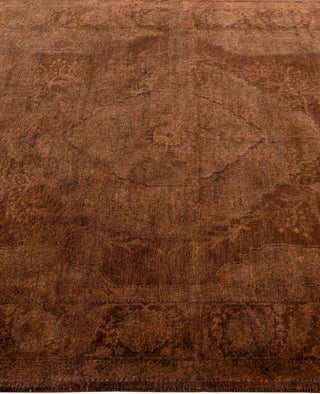 Overdyed One-of-a-Kind Wool Brown Area Rug 4' 3" x 6' 1"