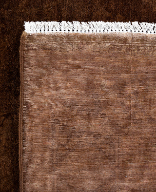 Overdyed One-of-a-Kind Wool Brown Area Rug 4' 3" x 6' 1"