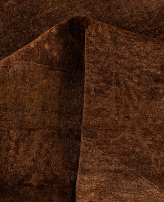 Overdyed One-of-a-Kind Wool Brown Area Rug 4' 3" x 6' 1"