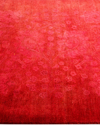 Modern Overdyed Hand Knotted Wool Pink Area Rug 3' 3" x 5' 0"