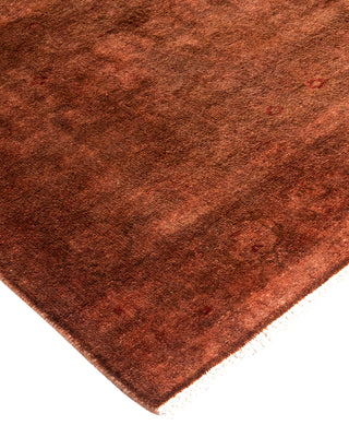 Contemporary Hand-Knotted Overdyed Brown Area Rug 2' 8" x 4' 4"