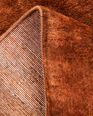 Contemporary Hand-Knotted Overdyed Brown Area Rug 2' 8" x 4' 4"