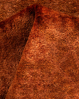 Contemporary Hand-Knotted Overdyed Brown Area Rug 2' 8" x 4' 4"