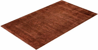 Contemporary Hand-Knotted Overdyed Brown Area Rug 2' 8" x 4' 4"