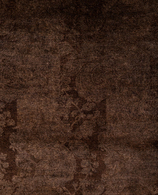 Overdyed One-of-a-Kind Wool Brown Area Rug 4' 1" x 6' 0"