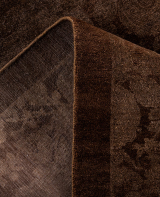 Overdyed One-of-a-Kind Wool Brown Area Rug 4' 1" x 6' 0"