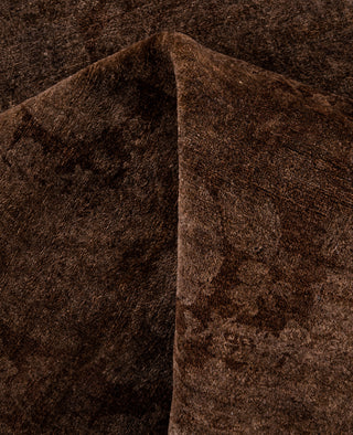 Overdyed One-of-a-Kind Wool Brown Area Rug 4' 1" x 6' 0"