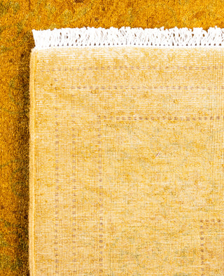 Overdyed Hand-Knotted Wool Modern-Contemporary Gold Area Rug 4' 1" x 6' 1"