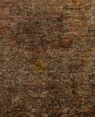 Contemporary Overdyed Wool Hand Knotted Green Area Rug 9' 1" x 11' 4"