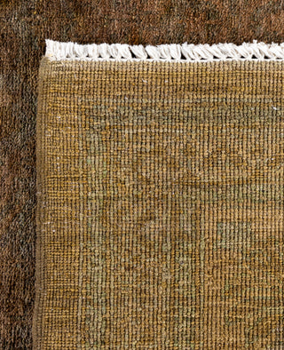 Contemporary Overdyed Wool Hand Knotted Green Area Rug 9' 1" x 11' 4"