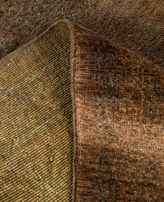 Contemporary Overdyed Wool Hand Knotted Green Area Rug 9' 1" x 11' 4"