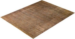 Contemporary Overdyed Wool Hand Knotted Green Area Rug 9' 1" x 11' 4"