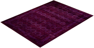 Modern Overdyed Hand Knotted Wool Red Area Rug 8' 10" x 11' 7"