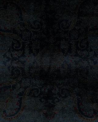 Overdyed Hand-Knotted Black Area Rug 12' 2" x 16' 3"