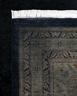 Overdyed Hand-Knotted Black Area Rug 12' 2" x 16' 3"