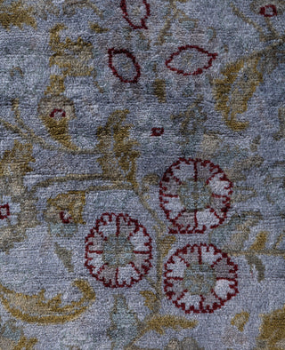 Contemporary Overdyed Wool Hand Knotted Gray Round Area Rug 9' 2" x 9' 5"