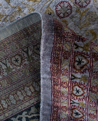 Contemporary Overdyed Wool Hand Knotted Gray Round Area Rug 9' 2" x 9' 5"