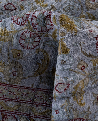 Contemporary Overdyed Wool Hand Knotted Gray Round Area Rug 9' 2" x 9' 5"
