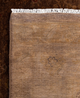 Overdyed One-of-a-Kind Wool Brown Area Rug 6' 2" x 8' 10"