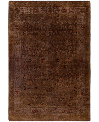 Overdyed One-of-a-Kind Wool Brown Area Rug 6' 2" x 8' 10"