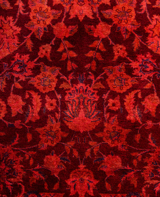 Overdyed Hand-Knotted Wool Modern-Contemporary Pink Area Rug 6' 0" x 8' 10"