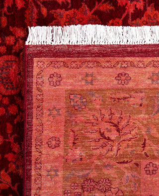 Overdyed Hand-Knotted Wool Modern-Contemporary Pink Area Rug 6' 0" x 8' 10"
