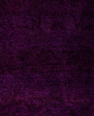 Contemporary Overdyed Wool Hand Knotted Purple Area Rug 6' 1" x 9' 5"