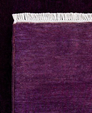 Contemporary Overdyed Wool Hand Knotted Purple Area Rug 6' 1" x 9' 5"