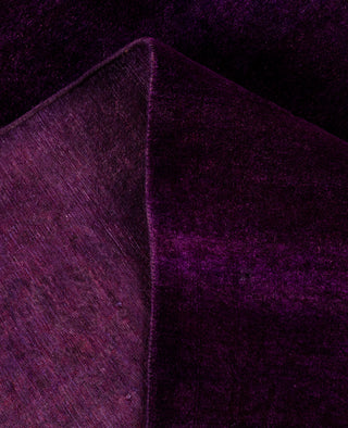 Contemporary Overdyed Wool Hand Knotted Purple Area Rug 6' 1" x 9' 5"
