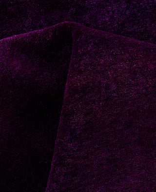 Contemporary Overdyed Wool Hand Knotted Purple Area Rug 6' 1" x 9' 5"