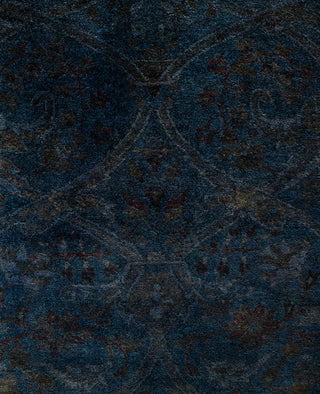 Overdyed One-of-a-Kind Wool Black Area Rug 6' 1" x 8' 9"