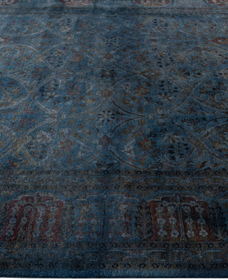 Overdyed One-of-a-Kind Wool Black Area Rug 6' 1" x 8' 9"