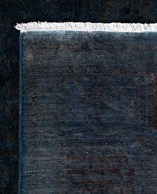 Overdyed One-of-a-Kind Wool Black Area Rug 6' 1" x 8' 9"