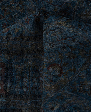 Overdyed One-of-a-Kind Wool Black Area Rug 6' 1" x 8' 9"