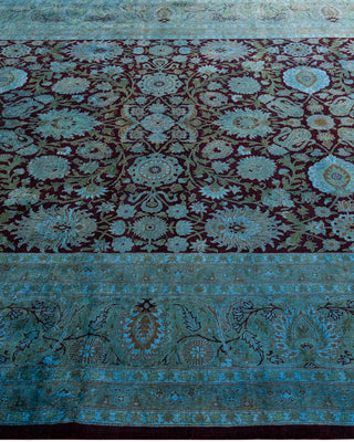 Overdyed Hand-Knotted Blue Area Rug 6' 2" x 8' 10"
