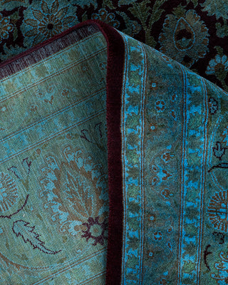 Overdyed Hand-Knotted Blue Area Rug 6' 2" x 8' 10"