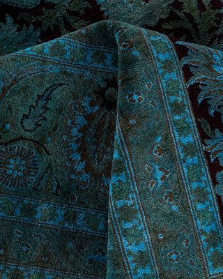 Overdyed Hand-Knotted Blue Area Rug 6' 2" x 8' 10"