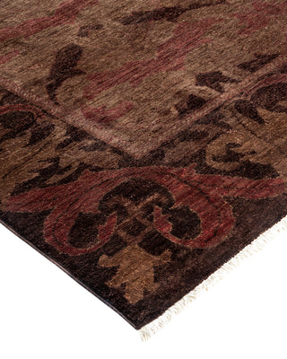 Contemporary Fine Vibrance Gray Wool Area Rug - 7' 10" x 9' 9"
