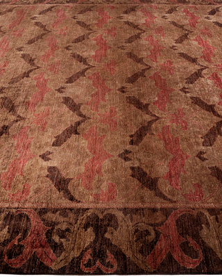 Contemporary Fine Vibrance Gray Wool Area Rug - 7' 10" x 9' 9"