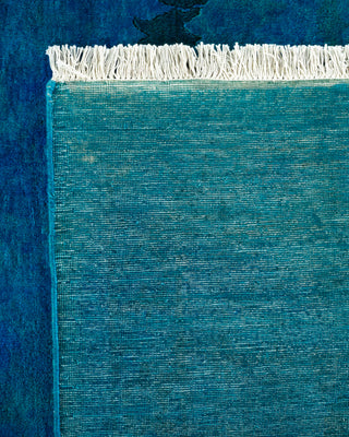 Contemporary Fine Vibrance Blue Wool Area Rug - 10' 2" x 13' 9"