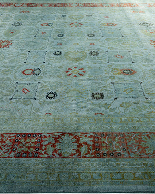 Modern Overdyed Hand Knotted Wool Gray Area Rug 10' 3" x 13' 6"