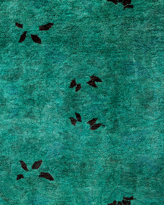 Contemporary Hand-Knotted Overdyed Blue Area Rug 10' 5" x 14' 8"