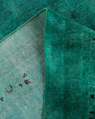 Contemporary Hand-Knotted Overdyed Blue Area Rug 10' 5" x 14' 8"