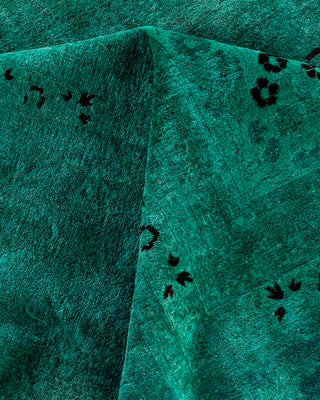 Contemporary Hand-Knotted Overdyed Blue Area Rug 10' 5" x 14' 8"