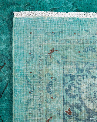 Contemporary Hand-Knotted Overdyed Blue Area Rug 10' 3" x 14' 0"