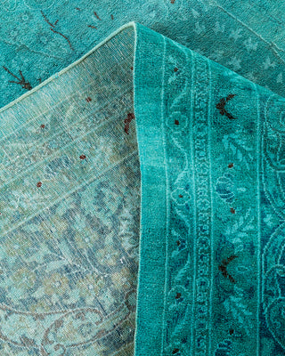 Contemporary Hand-Knotted Overdyed Blue Area Rug 10' 3" x 14' 0"